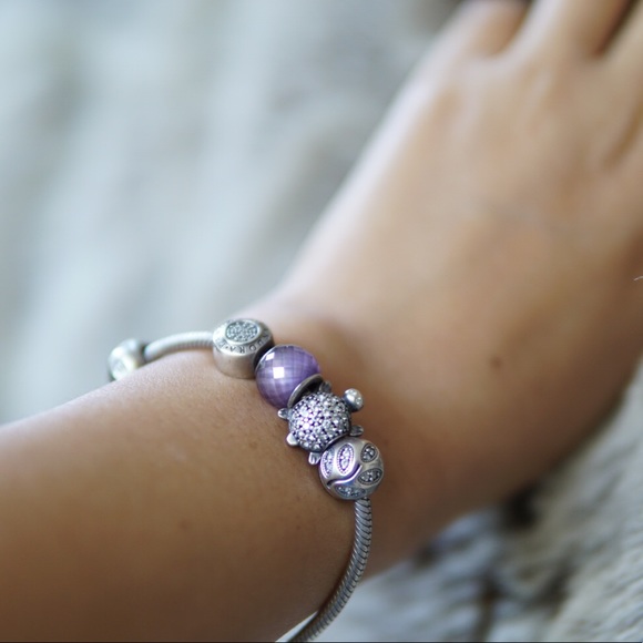 Pre-own Pandora Bracelet,charms,w/14k gold clasp - Picture 4 of 7